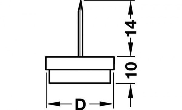 Опорный подпятник d20 мм белый 4 шт