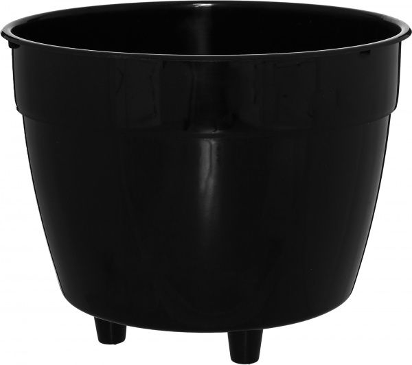 Горшок пластиковый Santino Асти круглый 9л белый/черный (AS4 ALB-NGR) 