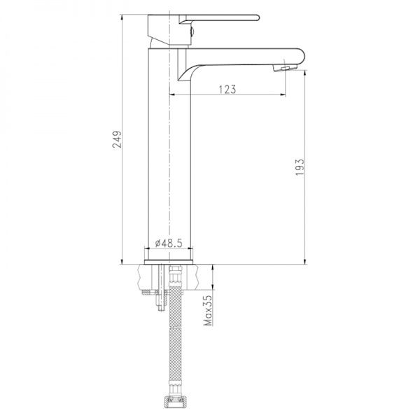 Смеситель для умывальника Cersanit Brasco (высокий) S951-366