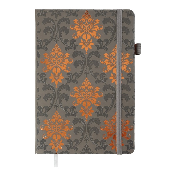 Блокнот недатований Royal А5 96 арк. клітинка сірий Buromax A5