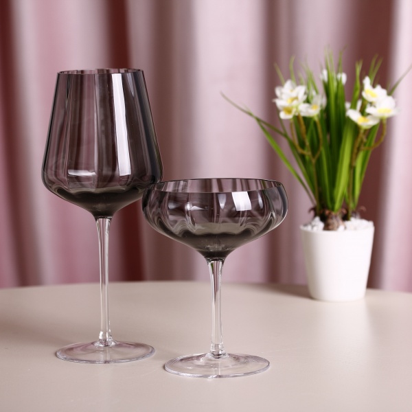 Бокал для вина Optic Grey 19-3589A 530 мл 1 шт. Wrzesniak Glassworks 