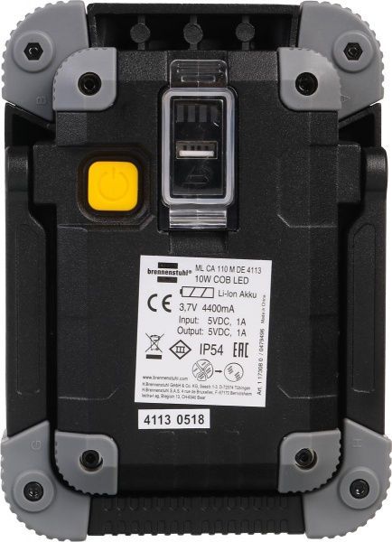 Фонарь прожекторный Brennenstuhl ML CA 110 M черный 