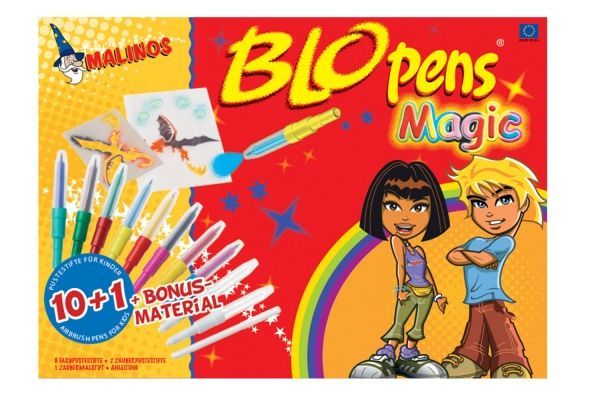 Фломастеры-аэрографы Malinos BLOpens Magic 10+1 шт.