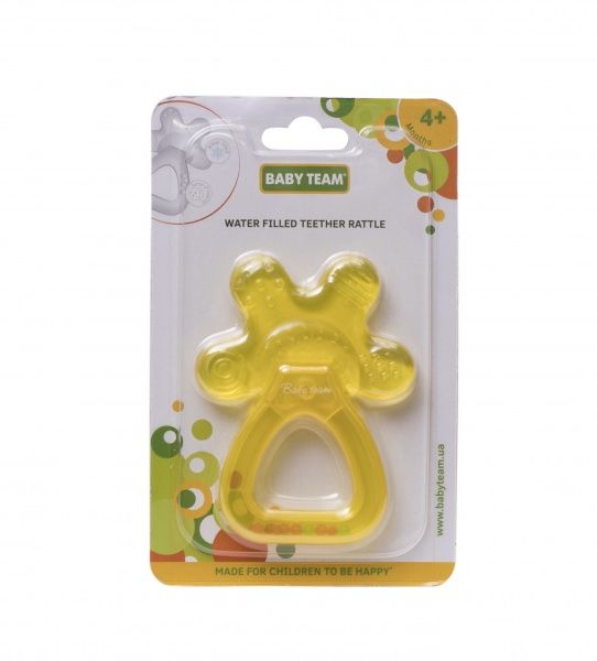 Погремушка-прорезыватель Baby Team с водой в ассортименте