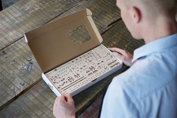 Деревянный 3D-конструктор UGEARS Научно-исследовательское судно