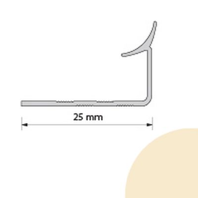 Уголок ПВХ 8x2500 мм внутренний слоновая кость