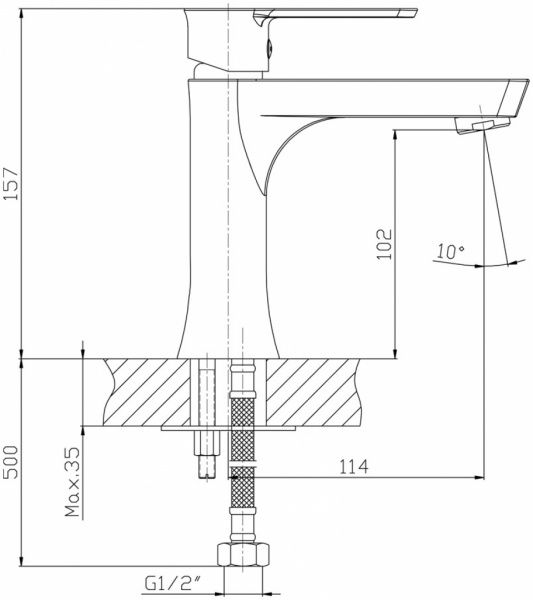 Смеситель для умывальника Mixxen Лотус NNH1031