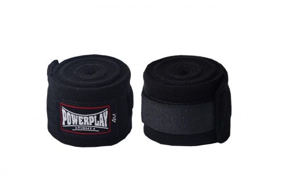 Боксерские бинты PowerPlay уни. 4 м черные PP_3047 
