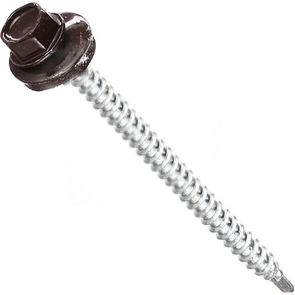 Саморіз зі свердлом по дереву 4.8x70 мм вага шоколад RAL 8017 EXPERT FIX
