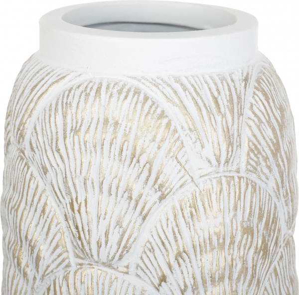 Ваза полирезиновая белая Blondie B 14х14х50 см