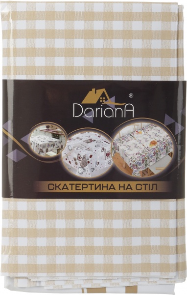 Скатерть Дом 137x180 см бежевый Даріана 