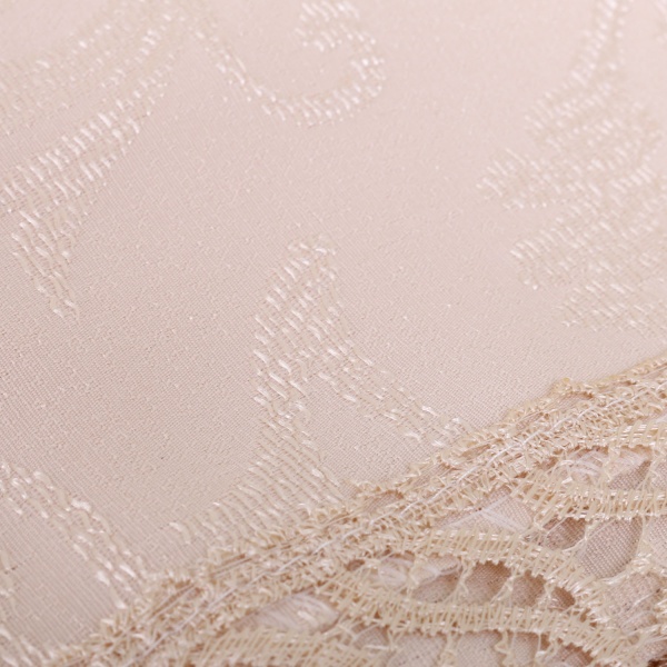 Скатерть с гипюром KDK d160 бежевый Karna 