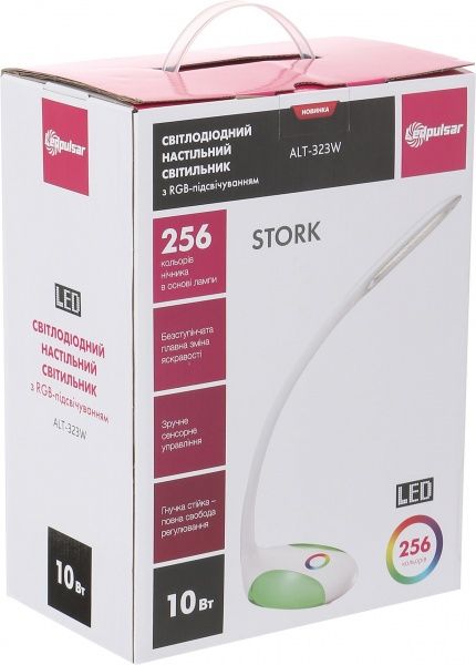 Настільна лампа офісна LedPulsar 10 Вт білий ALT-323W 