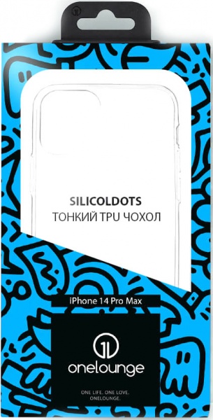 Прозорий TPU чохол oneLounge SilicolDots для iPhone 14 Pro Max