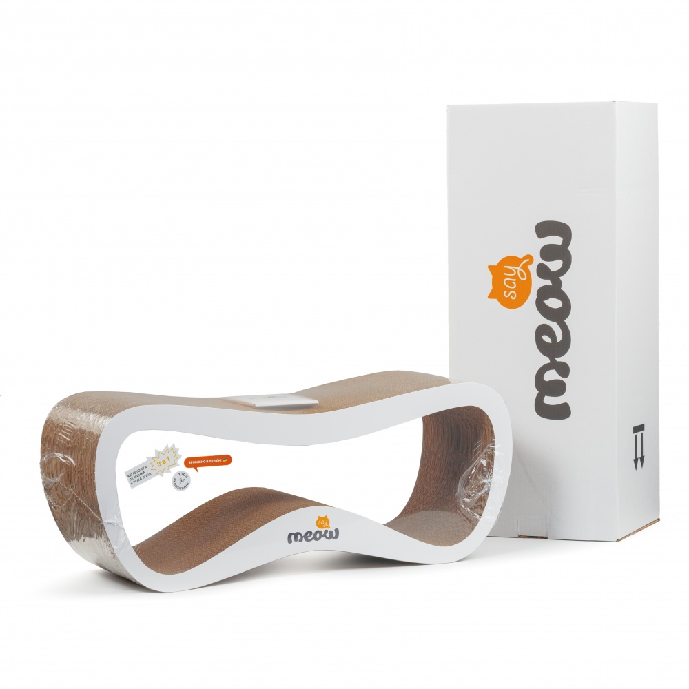 Когтеточка-лежак Say Meow для котов Grace, картон 67x27x24 см