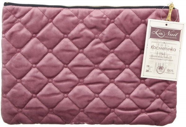Косметичка La Nuit Велюр Melina 19x28 см розовый 