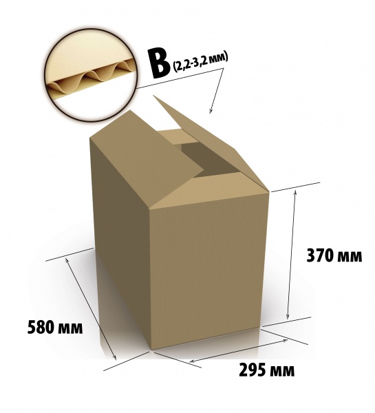 Гофроящик 295 x 580 x 370 мм