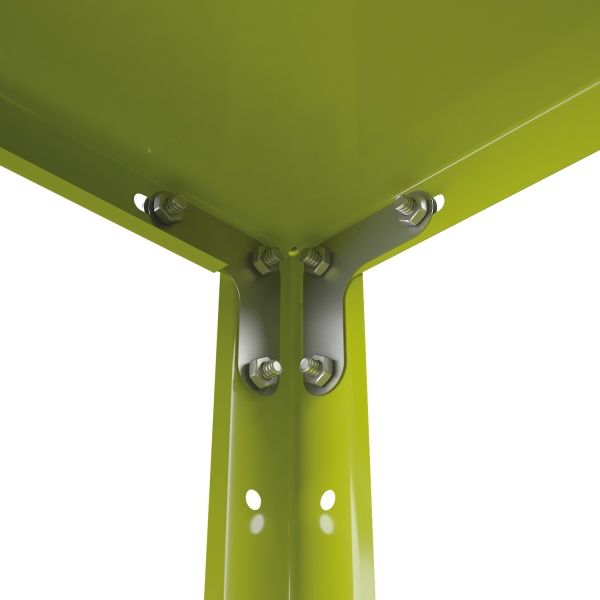 Стеллаж металлический Меткас РЕК салатовый 1500x750x300 мм металл полка 4 шт. краска 