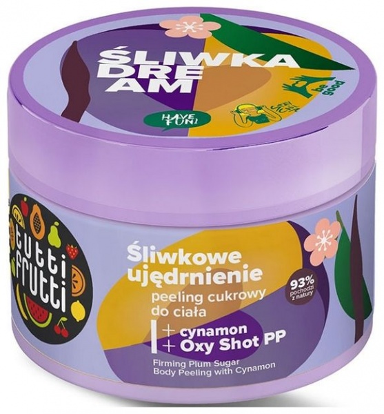 Скраб для тела сахарный Tutti Frutti Farmona слива и корица регенерирующий 300 г