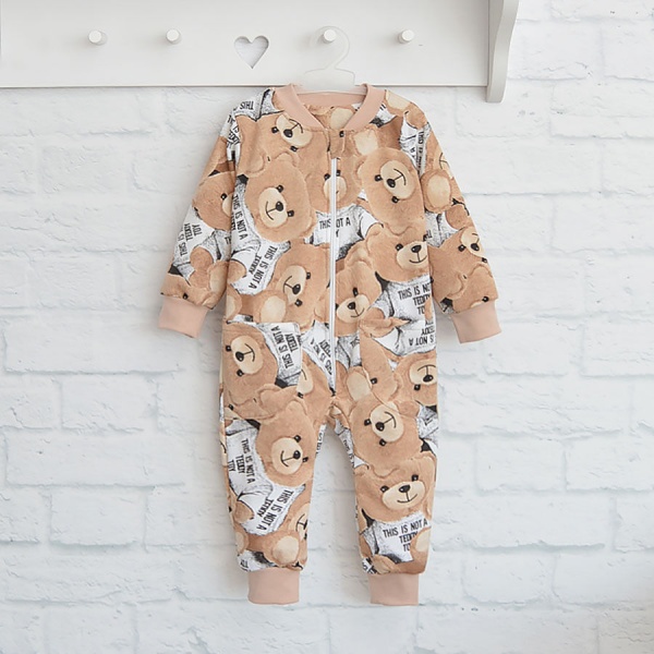 Ромпер-реглан унисекс Blanka Медвежонок р.80 коричневый 110172 