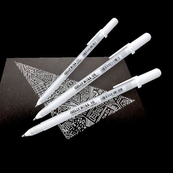 Ручка гелевая Gelly Roll Sakura FINE 05 Basic Белая 