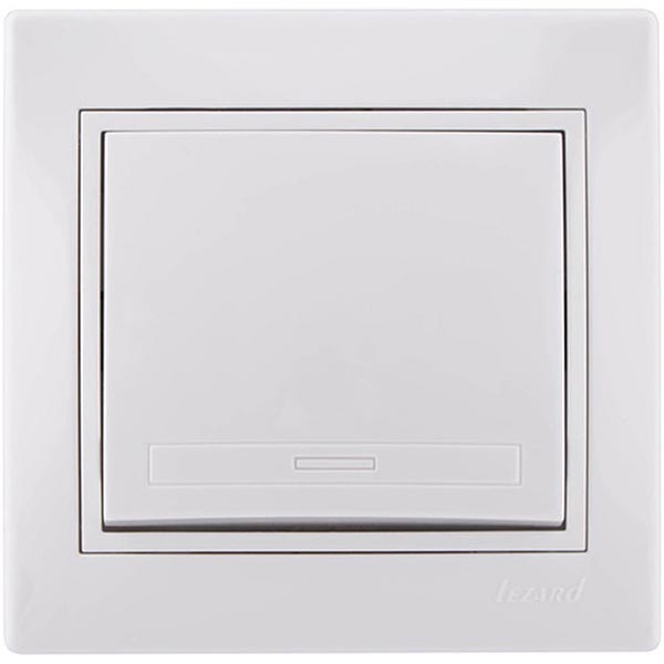 Выключатель одноклавишный Lezard Mira без подсветки 10 А 250В IP20 белый