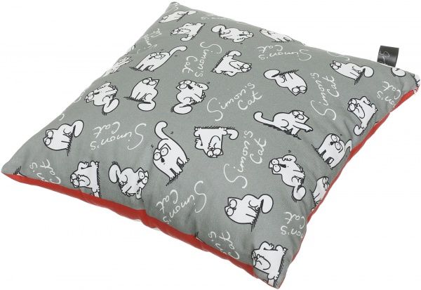 Подушка декоративная 2251952504018 41x41 см красный с серым Simon's Cat 