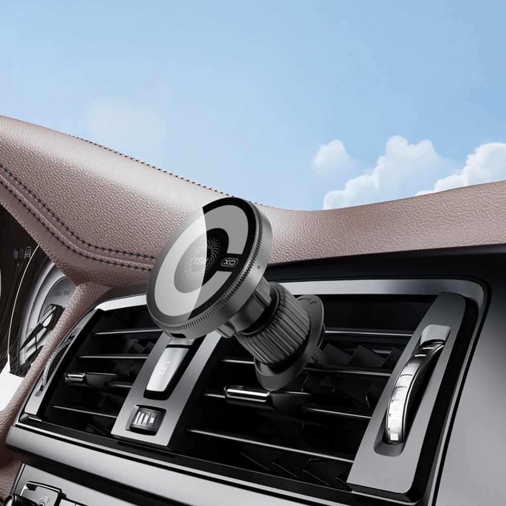 Автодержатель для телефона магнитный Xo СХ025 black