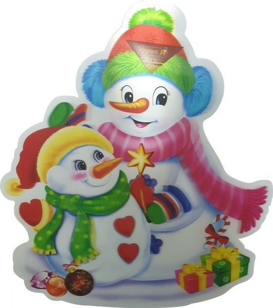 Наклейка на стекло новогодняя 3D 43x38 см 