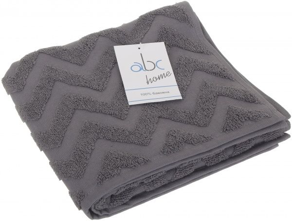Рушник Zigzag 50x90 см сірий ABC 
