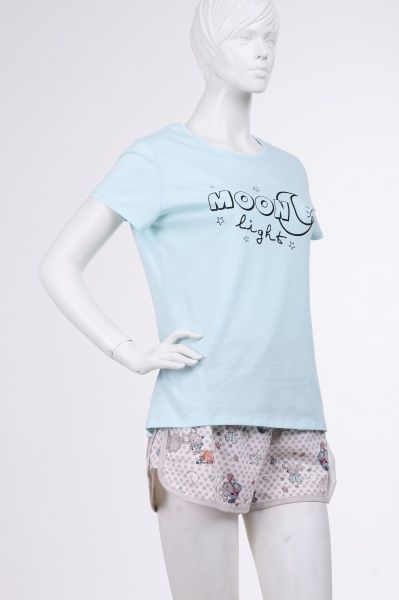 Пижама женская Roksana Mouse 718/12008 р. XL голубой с бежевым 