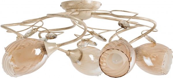 Люстра стельова Vitaluce 5xE14 слонова кістка V3674/5PL 