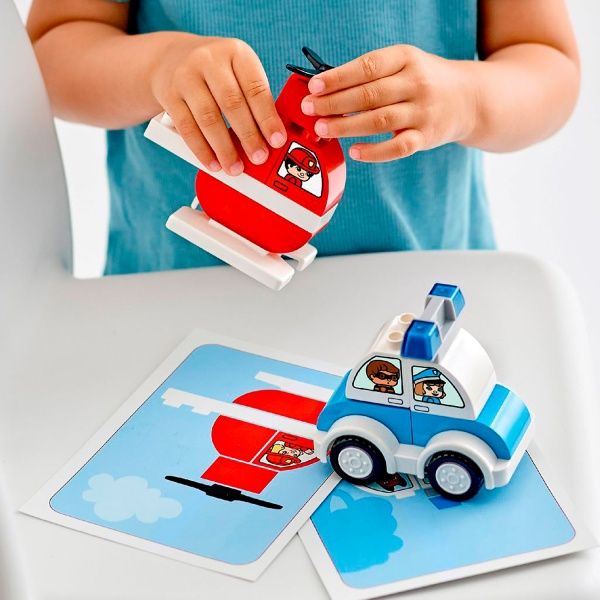 Конструктор LEGO Duplo Пожежний вертоліт і поліцейська машина 10957