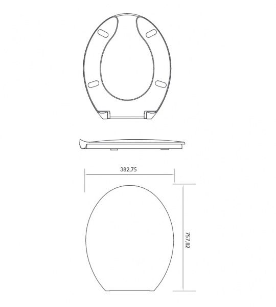 Сиденье для унитаза с крышкой Cersanit Etiuda антибактериальное