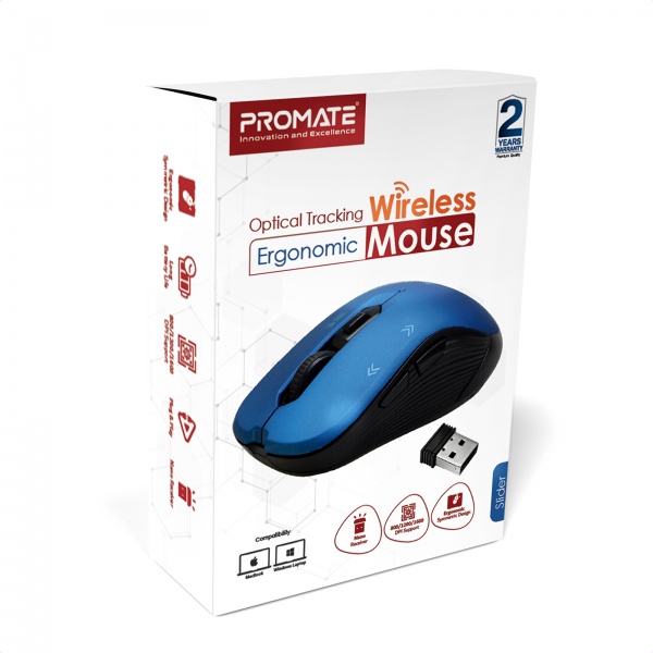 Миша Promate Slider Wireless Blue 