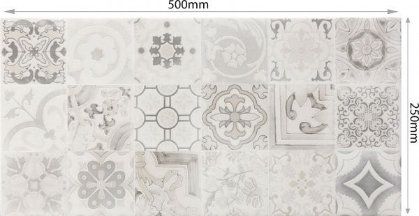 Плитка El Molino Плитка El Molino Монако Декор Джет Перла 25х50  