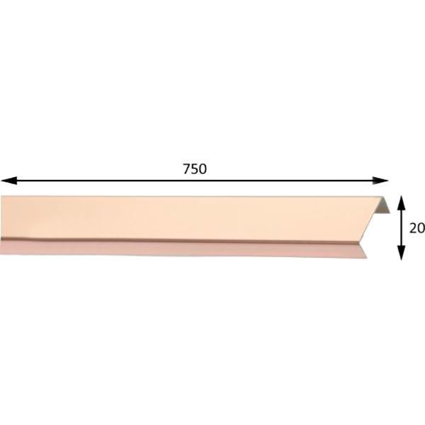 Плитка Cerossa Ceramica Лістелло рожеве золото 2x75 (НС) new 