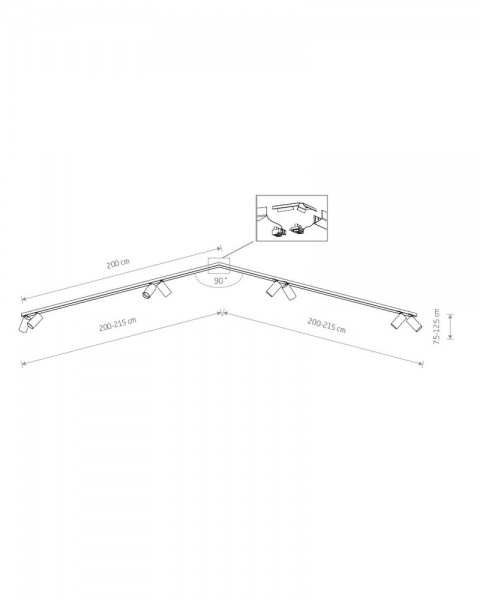 Спот Nowodvorski Mono Corner 8x10 Вт GU10 белый 7697 