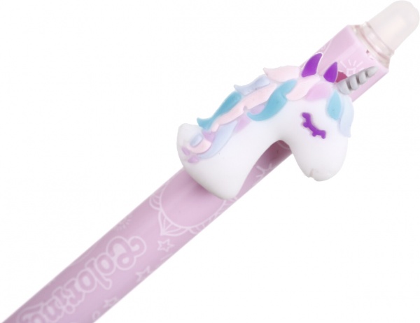 Ручка Colorino Єдиноріг пиши-стирай синя