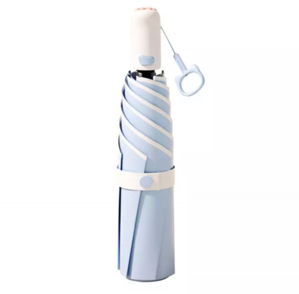 Зонт KRAGO Мяу складной мини полный автомат голубой голубой 