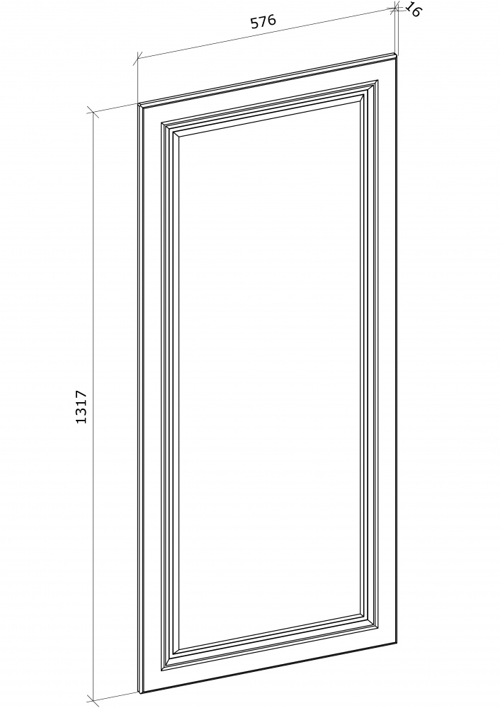 Боковина МДФ#16 №355 1317x577 МДФ МС Глория белая эмаль/дуб артизан Грейд