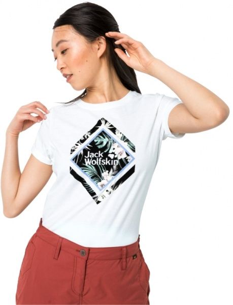 Футболка Jack Wolfskin TROPICAL SQUARE T W 1806931-5018 M білий