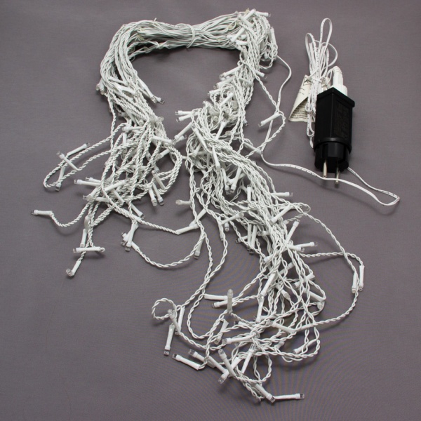 Электрогирлянда Девилон бахрома мигающая (950163) светодиодная (LED) 200 ламп 6 м 