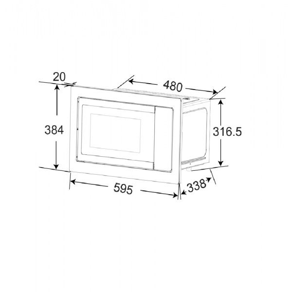 Вбудовувана мікрохвильова піч Pyramida PMWO 25 IX