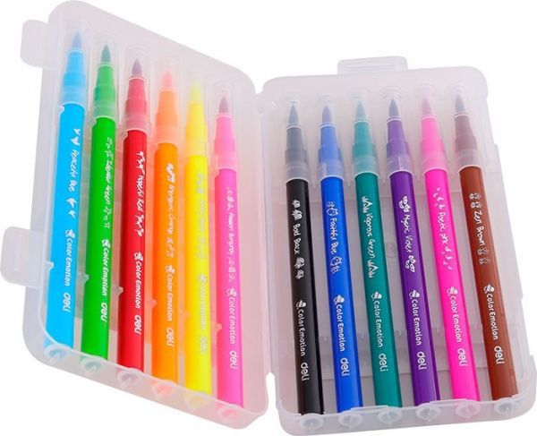 Фломастеры Color Emotion 12 шт. EС10304 Deli