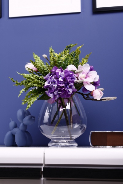 Ваза стеклянная Wrzesniak Glassworks Коньячка 17-10694 30 см прозрачная 