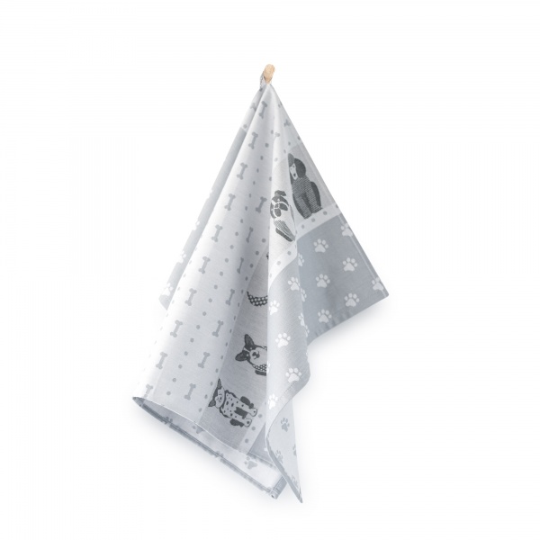 Рушник кухонний Dogs 50x70 см Zwoltex графіт 