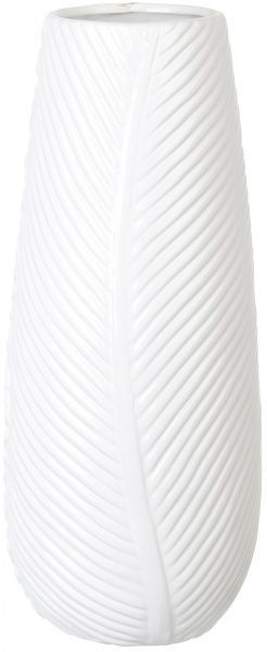 Ваза керамическая белая 13x32 см Dehua