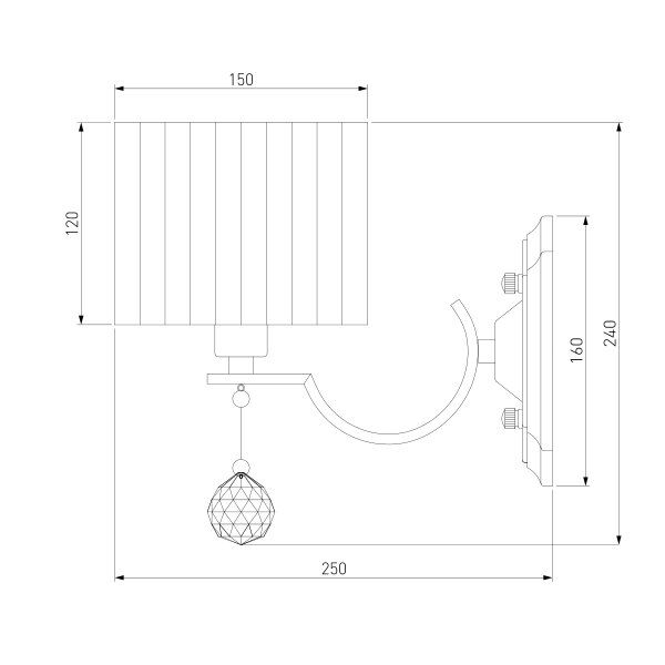 Бра Strotskis Napoli 1x40 Вт E14 хром 60095/1 