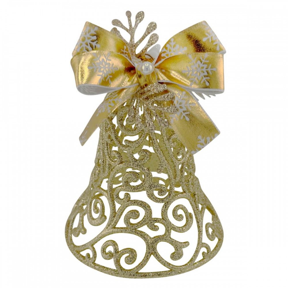 Декорация новогодняя MIS LT Колокольчик ажурный 10 см в ассортименте